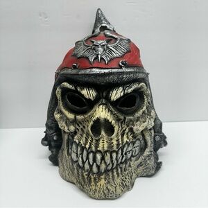 2001 Mask Illusions Halloween Horror Scary Costume Full Head Motorcycle Skeleton